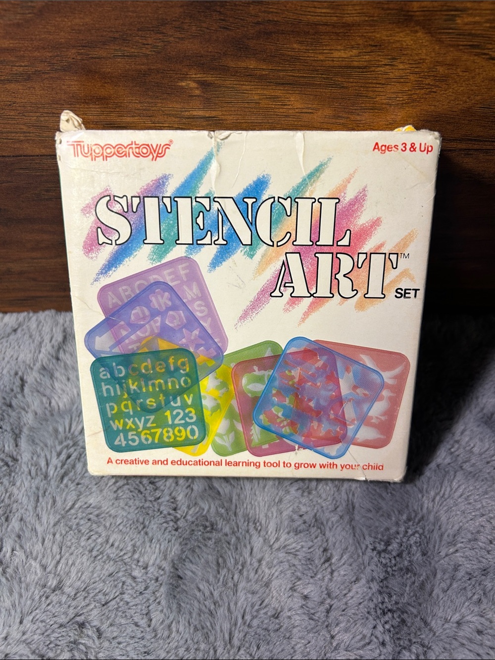Vintage 1987 Tuppertoys Tupperware Stencils, Set of 8 Variety Stencils
